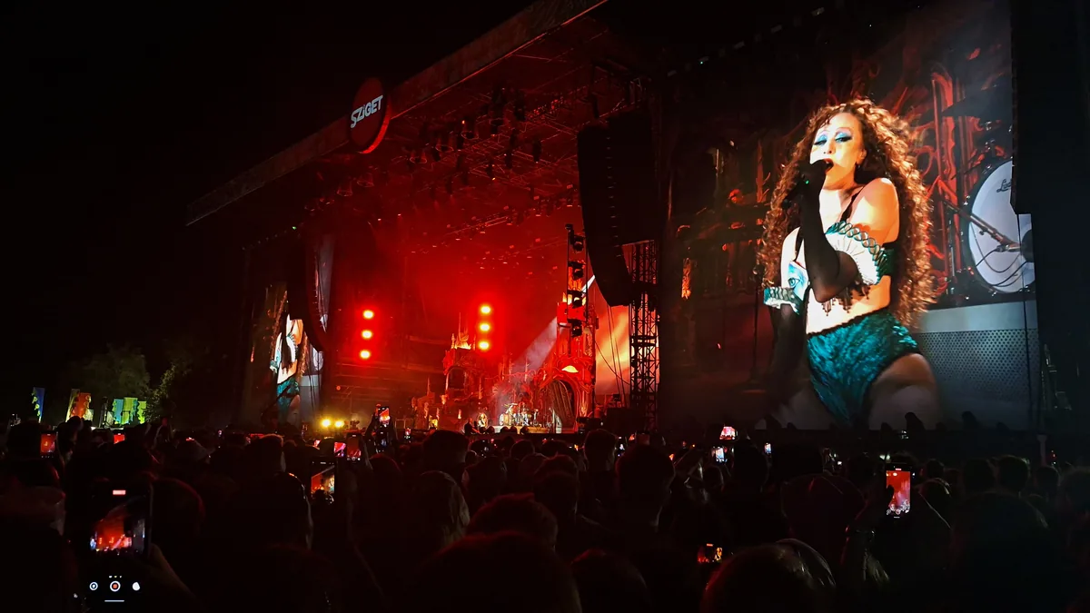 Chappell Roan performing at a festival in 2025